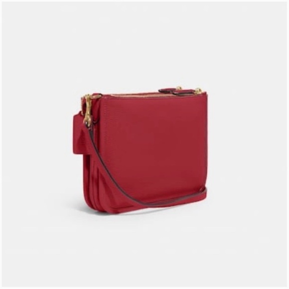 Coach Slim Turnlock Crossbody Bag in Brick Red - Picture 3 of 16